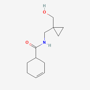 molecular formula C12H19NO2 B2798149 N-((1-(hydroxymethyl)cyclopropyl)methyl)cyclohex-3-enecarboxamide CAS No. 1396862-30-8