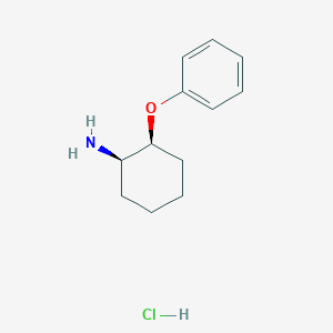 molecular formula C12H18ClNO B2798157 (1R,2S)-2-Phenoxycyclohexan-1-amine;hydrochloride CAS No. 200352-26-7
