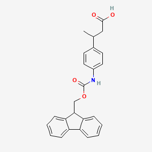 molecular formula C25H23NO4 B2798164 3-(4-([(9H-Fluoren-9-ylmethoxy)carbonyl]amino)phenyl)butanoic acid CAS No. 1566943-70-1