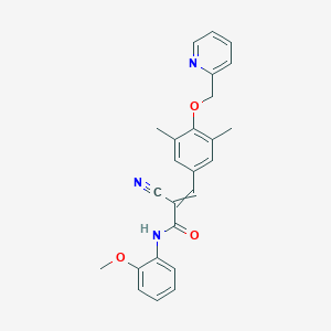 2-cyano-3-{3,5-dimethyl-4-[(pyridin-2-yl)methoxy]phenyl}-N-(2-methoxyphenyl)prop-2-enamide