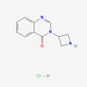 molecular formula C11H12ClN3O B2798178 3-(Azetidin-3-yl)quinazolin-4(3H)-one hydrochloride CAS No. 2155855-05-1