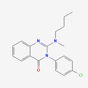 molecular formula C19H20ClN3O B2798186 2-[Butyl(methyl)amino]-3-(4-chlorophenyl)quinazolin-4-one CAS No. 901723-64-6