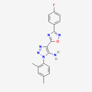 1-(2,4-dimethylphenyl)-4-(3-(4-fluorophenyl)-1,2,4-oxadiazol-5-yl)-1H-1,2,3-triazol-5-amine