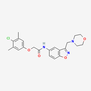 molecular formula C22H24ClN3O4 B2798191 2-(4-chloro-3,5-dimethylphenoxy)-N-{3-[(morpholin-4-yl)methyl]-1,2-benzoxazol-5-yl}acetamide CAS No. 2379985-76-7