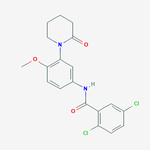 molecular formula C19H18Cl2N2O3 B2798196 2,5-dichloro-N-(4-methoxy-3-(2-oxopiperidin-1-yl)phenyl)benzamide CAS No. 941979-70-0