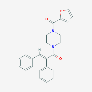 molecular formula C24H22N2O3 B279820 1-(2,3-Diphenylacryloyl)-4-(2-furoyl)piperazine 