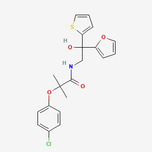 2-(4-chlorophenoxy)-N-(2-(furan-2-yl)-2-hydroxy-2-(thiophen-2-yl)ethyl)-2-methylpropanamide