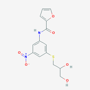 N-{3-[(2,3-dihydroxypropyl)sulfanyl]-5-nitrophenyl}-2-furamide