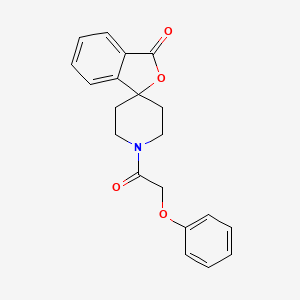 molecular formula C20H19NO4 B2798212 1'-(2-苯氧乙酰)-3H-螺[异苯并呋喃-1,4'-哌啶]-3-酮 CAS No. 1705881-04-4