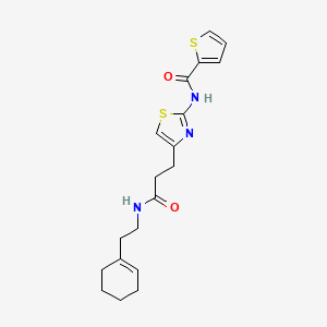 N-(4-(3-((2-(cyclohex-1-en-1-yl)ethyl)amino)-3-oxopropyl)thiazol-2-yl)thiophene-2-carboxamide