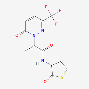 N-(2-Oxothiolan-3-yl)-2-[6-oxo-3-(trifluoromethyl)pyridazin-1-yl]propanamide
