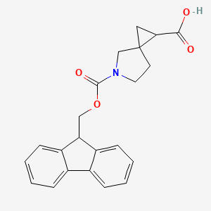 molecular formula C22H21NO4 B2798224 5-{[(9H-芴-9-基)甲氧基]羰基}-5-氮杂螺[2.4]庚烷-1-羧酸 CAS No. 1936276-26-4