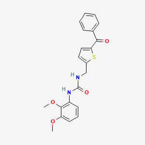 molecular formula C21H20N2O4S B2798228 1-((5-Benzoylthiophen-2-yl)methyl)-3-(2,3-dimethoxyphenyl)urea CAS No. 1797963-33-7
