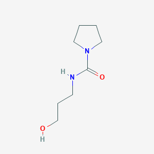 molecular formula C8H16N2O2 B2798232 N-(3-羟基丙基)吡咯烷-1-甲酰胺 CAS No. 1489436-18-1