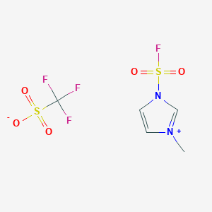 molecular formula C5H6F4N2O5S2 B2798235 3-Methylimidazol-3-ium-1-sulfonyl fluoride;trifluoromethanesulfonate CAS No. 2221047-05-6