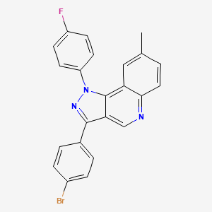 molecular formula C23H15BrFN3 B2798239 3-(4-bromophenyl)-1-(4-fluorophenyl)-8-methyl-1H-pyrazolo[4,3-c]quinoline CAS No. 901006-60-8
