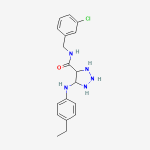 molecular formula C18H18ClN5O B2798241 N-[(3-chlorophenyl)methyl]-5-[(4-ethylphenyl)amino]-1H-1,2,3-triazole-4-carboxamide CAS No. 1291871-94-7