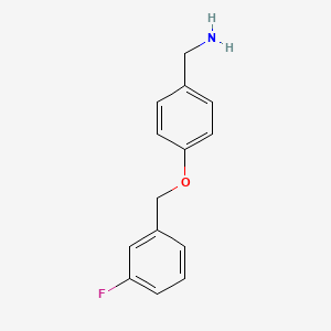 1-{4-[(3-Fluorobenzyl)oxy]phenyl}methanamine