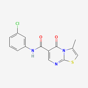 molecular formula C14H10ClN3O2S B2798244 N-(3-氯苯基)-3-甲基-5-氧代-5H-[1,3]噻唑并[3,2-a]嘧啶-6-基亚甲酰胺 CAS No. 851945-07-8