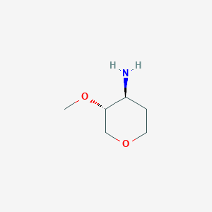 molecular formula C6H13NO2 B2798249 (3R,4S)-3-methoxyoxan-4-amine CAS No. 1232060-77-3; 1421066-70-7