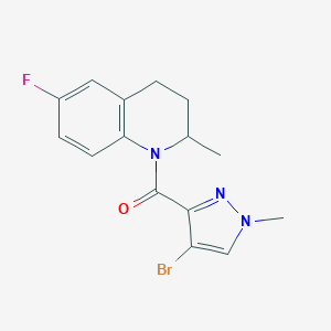 (4-BROMO-1-METHYL-1H-PYRAZOL-3-YL)[6-FLUORO-2-METHYL-3,4-DIHYDRO-1(2H)-QUINOLINYL]METHANONE