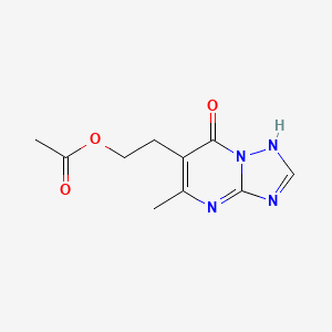 molecular formula C10H12N4O3 B2798253 2-(5-Methyl-7-oxo-4,7-dihydro[1,2,4]triazolo[1,5-a]pyrimidin-6-yl)ethyl acetate CAS No. 866018-34-0