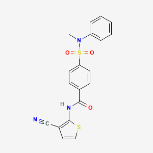 N-(3-cyanothiophen-2-yl)-4-[methyl(phenyl)sulfamoyl]benzamide