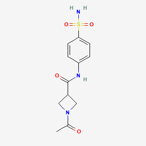 molecular formula C12H15N3O4S B2798266 1-acetyl-N-(4-sulfamoylphenyl)azetidine-3-carboxamide CAS No. 1421480-53-6