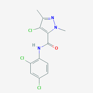 4-chloro-N-(2,4-dichlorophenyl)-1,3-dimethyl-1H-pyrazole-5-carboxamide