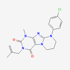 9-(4-chlorophenyl)-1-methyl-3-(2-methylprop-2-enyl)-7,8-dihydro-6H-purino[7,8-a]pyrimidine-2,4-dione