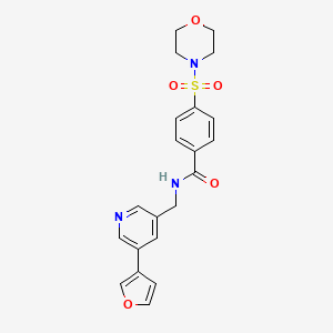 N-((5-(furan-3-yl)pyridin-3-yl)methyl)-4-(morpholinosulfonyl)benzamide