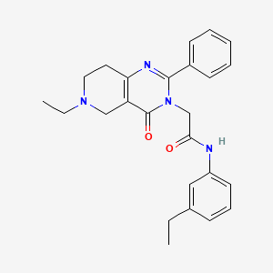 2-(6-ethyl-4-oxo-2-phenyl-5,6,7,8-tetrahydropyrido[4,3-d]pyrimidin-3(4H)-yl)-N-(3-ethylphenyl)acetamide