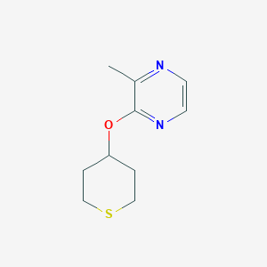 molecular formula C10H14N2OS B2798296 2-Methyl-3-(thian-4-yloxy)pyrazine CAS No. 2197735-73-0