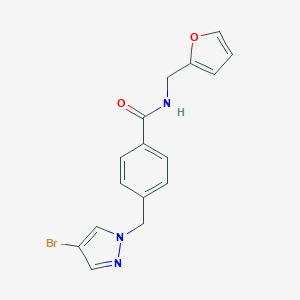 4-[(4-bromo-1H-pyrazol-1-yl)methyl]-N-(2-furylmethyl)benzamide