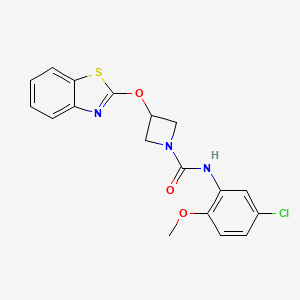 molecular formula C18H16ClN3O3S B2798300 3-(苯并[4,5-d]噻唑-2-基氧基)-N-(5-氯-2-甲氧苯基)氮杂环丁烷-1-羧酰胺 CAS No. 1797848-16-8