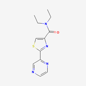 molecular formula C12H14N4OS B2798302 N,N-二乙基-2-(吡啶-2-基)噻唑-4-羧酰胺 CAS No. 1235666-08-6