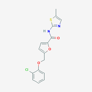 5-[(2-chlorophenoxy)methyl]-N-(5-methyl-1,3-thiazol-2-yl)furan-2-carboxamide