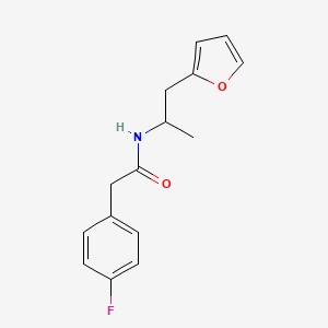 molecular formula C15H16FNO2 B2798311 2-(4-氟苯基)-N-(1-(呋喃-2-基)丙-2-基)乙酰胺 CAS No. 1219905-53-9