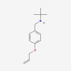 molecular formula C14H21NO B2798320 Tert-butyl({[4-(prop-2-en-1-yloxy)phenyl]methyl})amine CAS No. 852404-80-9