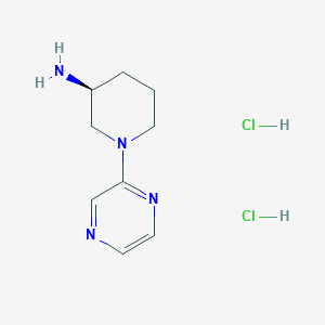 molecular formula C9H16Cl2N4 B2798322 (S)-1-(Pyrazin-2-yl)piperidin-3-amine dihydrochloride CAS No. 1359965-49-3