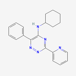 molecular formula C20H21N5 B2798325 N-环己基-6-苯基-3-(2-吡啶基)-1,2,4-三嗪-5-胺 CAS No. 866130-95-2