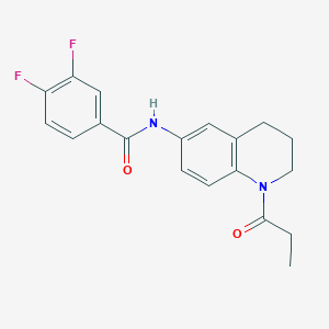 3,4-difluoro-N-(1-propanoyl-1,2,3,4-tetrahydroquinolin-6-yl)benzamide