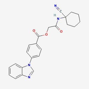 molecular formula C23H22N4O3 B2798330 [2-[(1-Cyanocyclohexyl)amino]-2-oxoethyl] 4-(benzimidazol-1-yl)benzoate CAS No. 878075-45-7