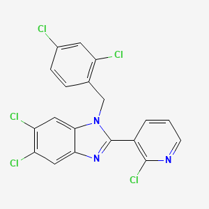 5,6-dichloro-2-(2-chloro-3-pyridinyl)-1-(2,4-dichlorobenzyl)-1H-1,3-benzimidazole