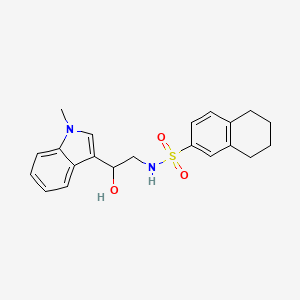 N-(2-hydroxy-2-(1-methyl-1H-indol-3-yl)ethyl)-5,6,7,8-tetrahydronaphthalene-2-sulfonamide