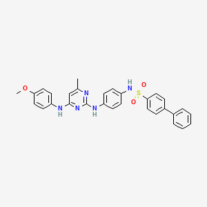 N-[4-({4-[(4-METHOXYPHENYL)AMINO]-6-METHYLPYRIMIDIN-2-YL}AMINO)PHENYL]-[1,1'-BIPHENYL]-4-SULFONAMIDE