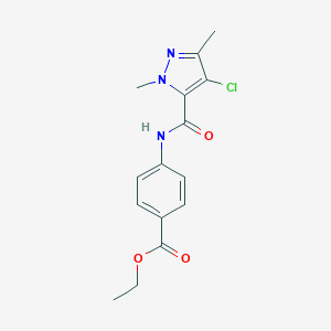 ethyl 4-{[(4-chloro-1,3-dimethyl-1H-pyrazol-5-yl)carbonyl]amino}benzoate