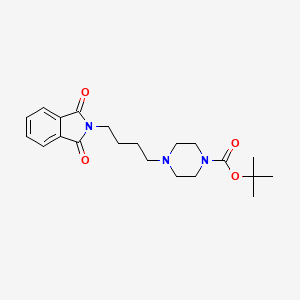 molecular formula C21H29N3O4 B2798344 4-[4-(1,3-Dioxo-1,3-dihydro-isoindol-2-yl)-butyl]-piperazine-1-carboxylic acid tert-butyl ester CAS No. 745048-06-0