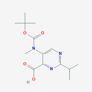 5-[Methyl-[(2-methylpropan-2-yl)oxycarbonyl]amino]-2-propan-2-ylpyrimidine-4-carboxylic acid