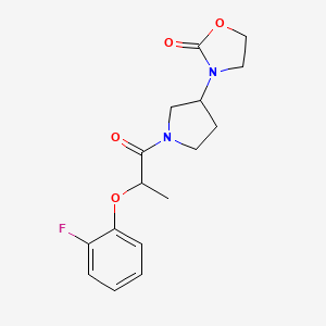 3-{1-[2-(2-Fluorophenoxy)propanoyl]pyrrolidin-3-yl}-1,3-oxazolidin-2-one
